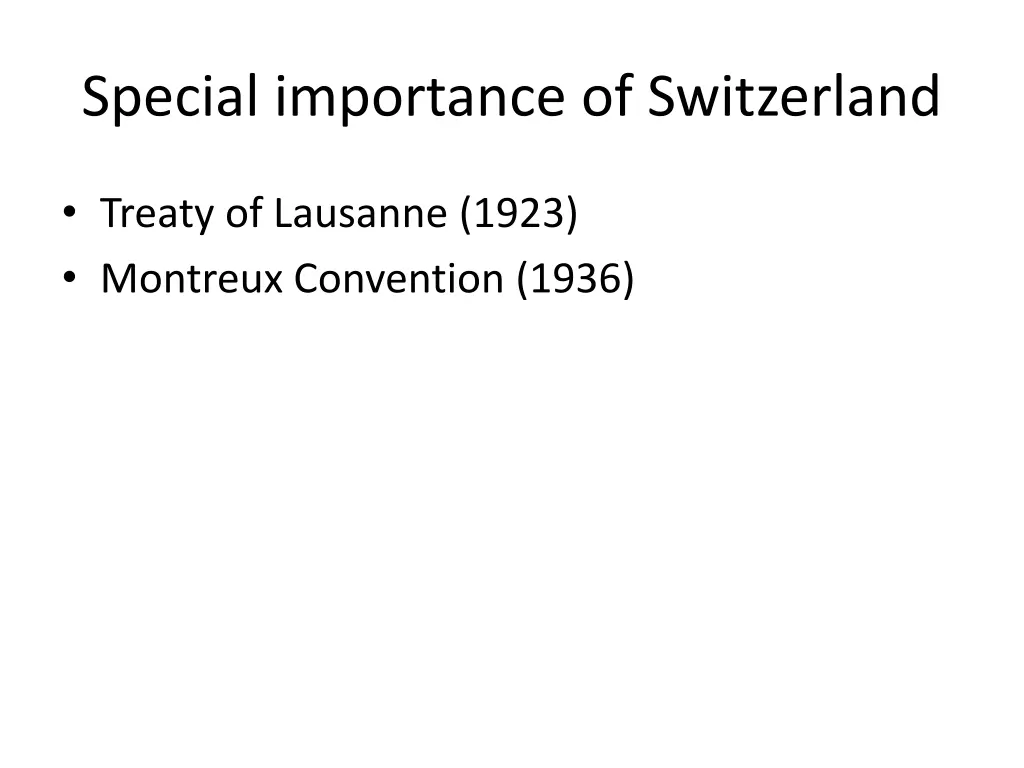 special importance of switzerland
