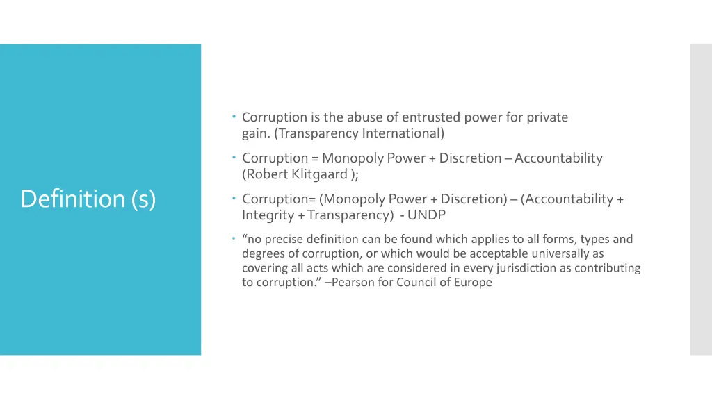 corruption is the abuse of entrusted power