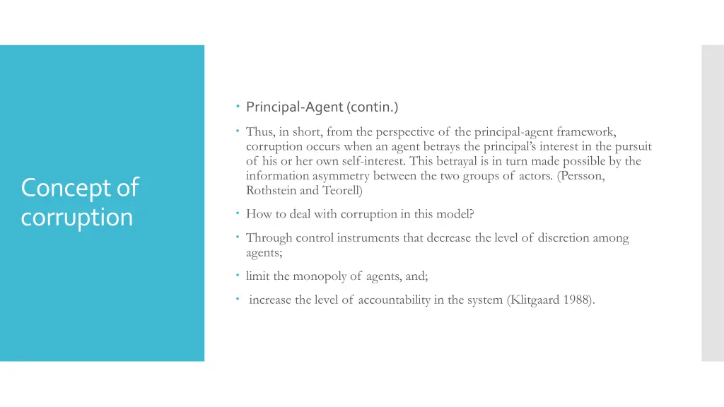 principal agent contin