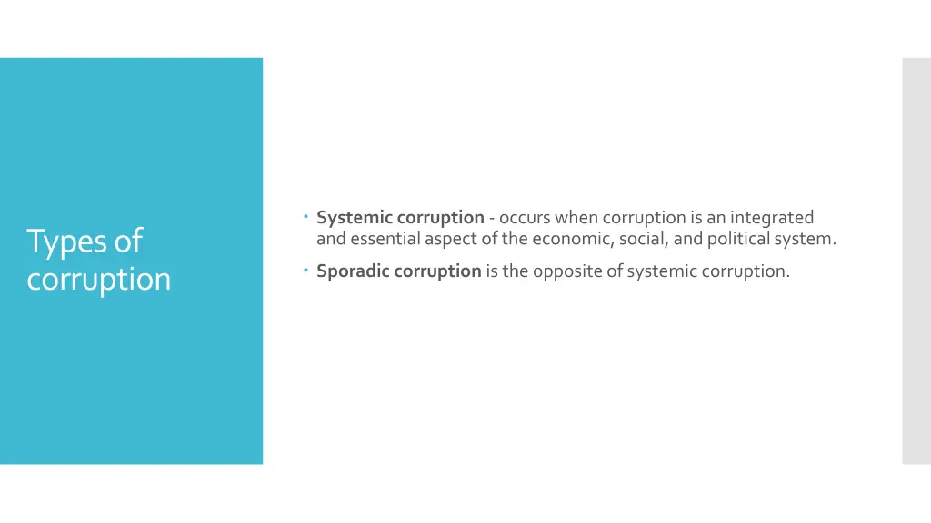 systemic corruption occurs when corruption