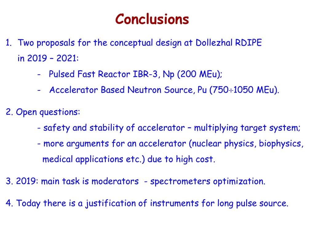 conclusions