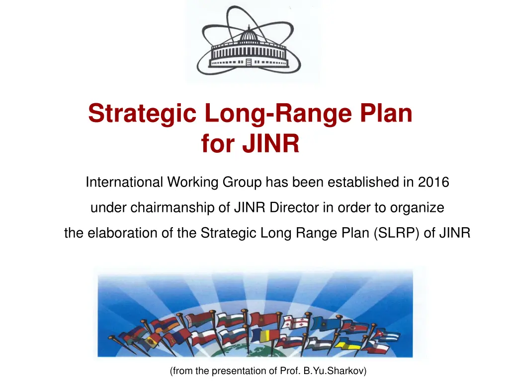 strategic long range plan for jinr