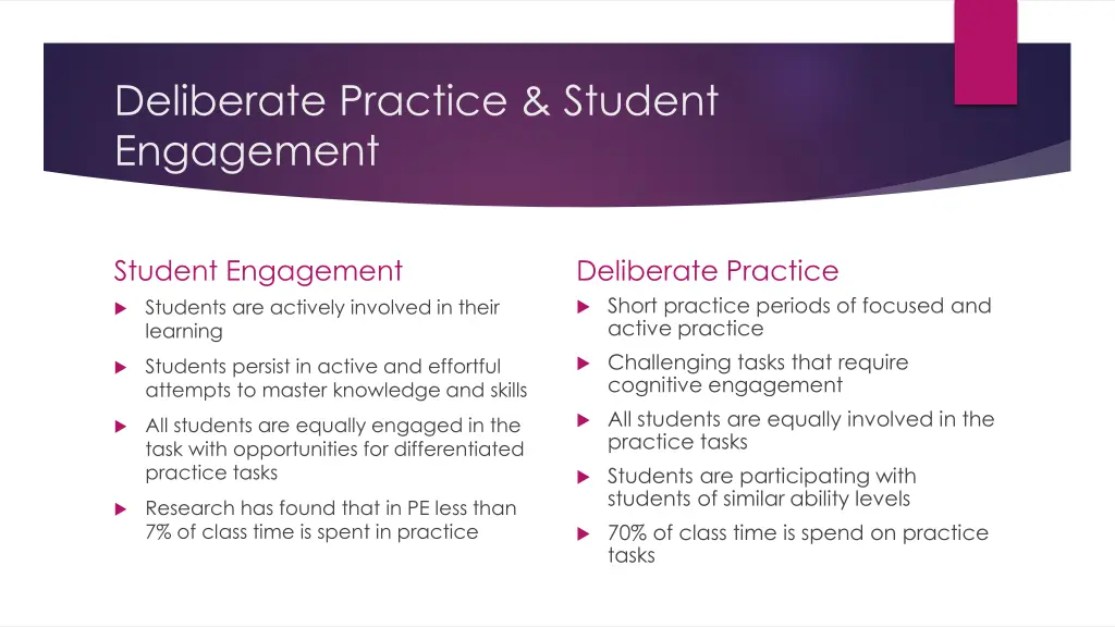 deliberate practice student engagement