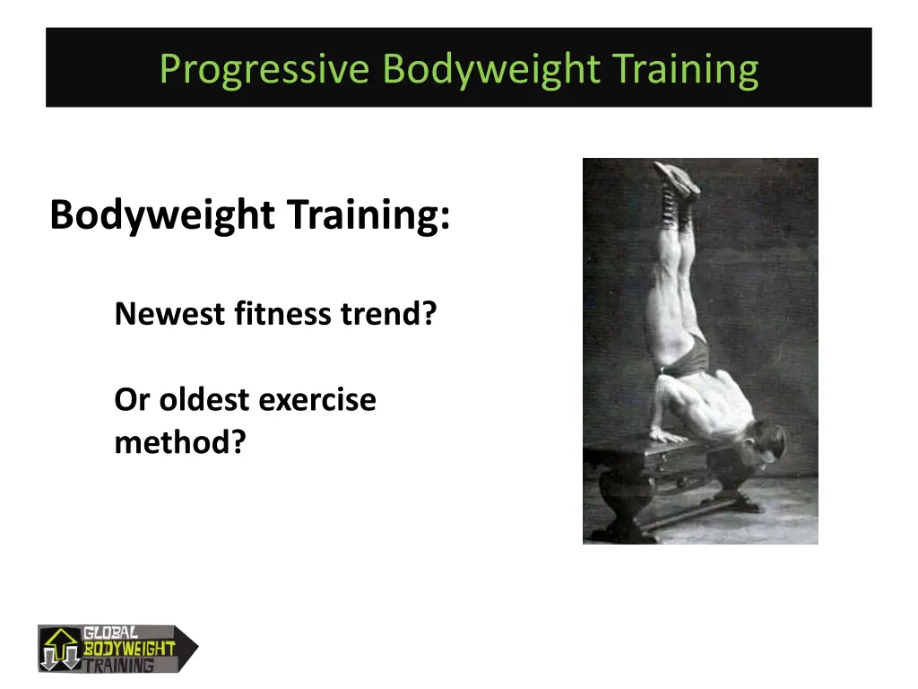 progressive bodyweight training