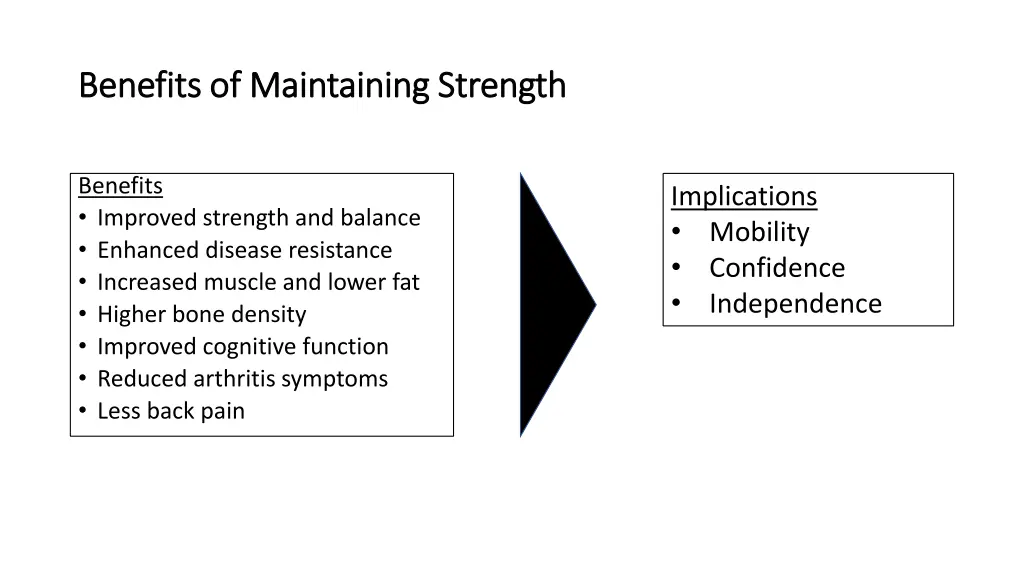benefits of maintaining strength benefits