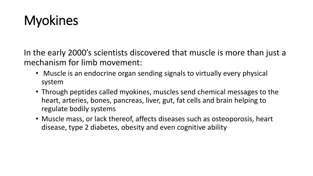 myokines myokines
