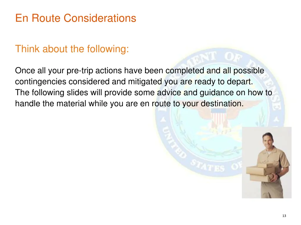 en route considerations