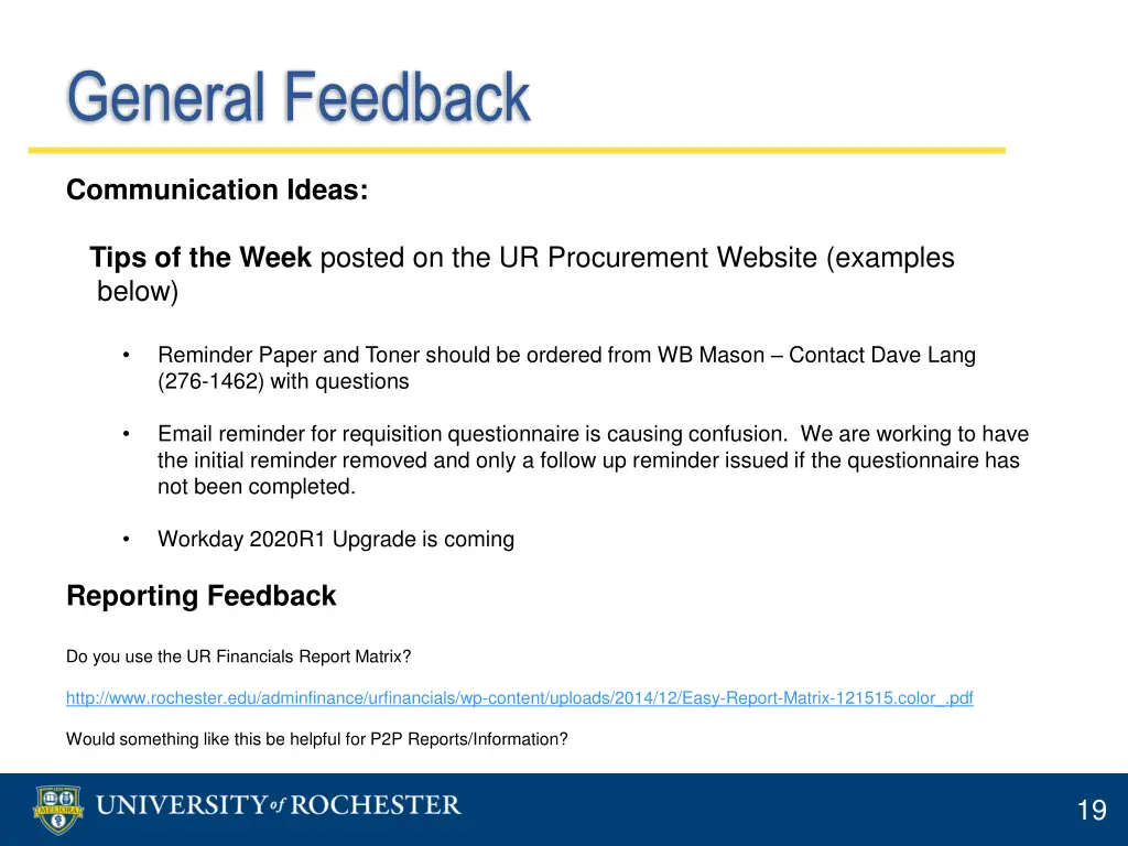 general feedback