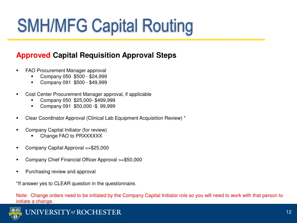 smh mfg capital routing 1