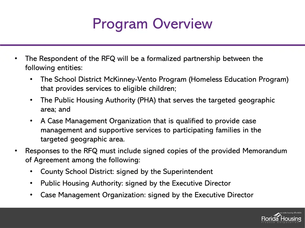 program overview