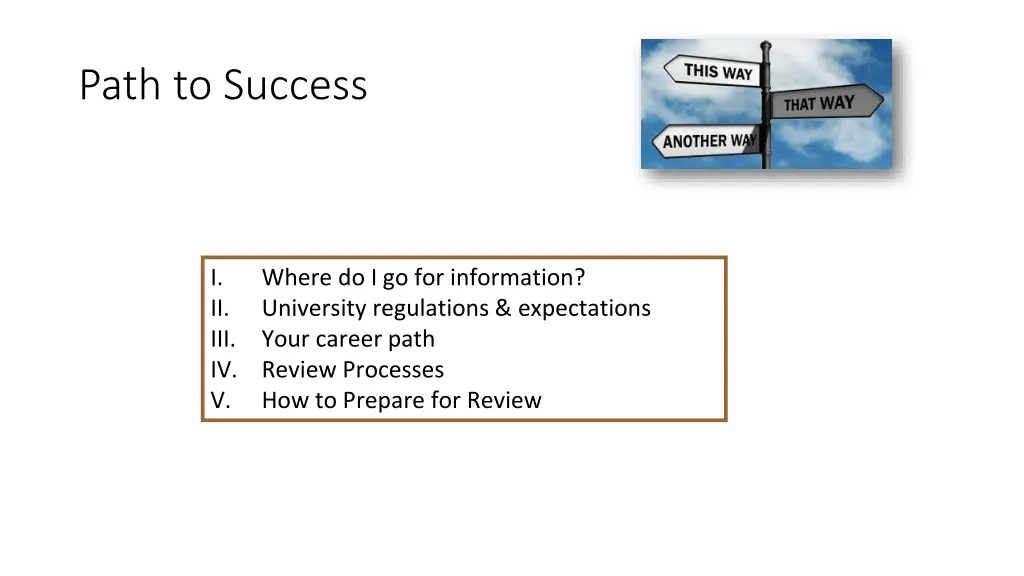 path to success
