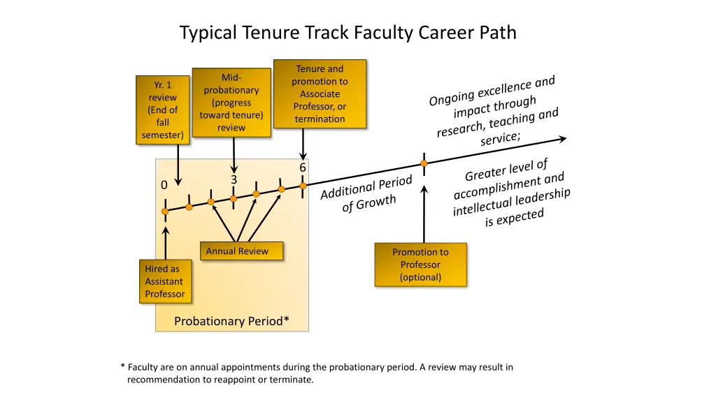 typical tenure track faculty career path