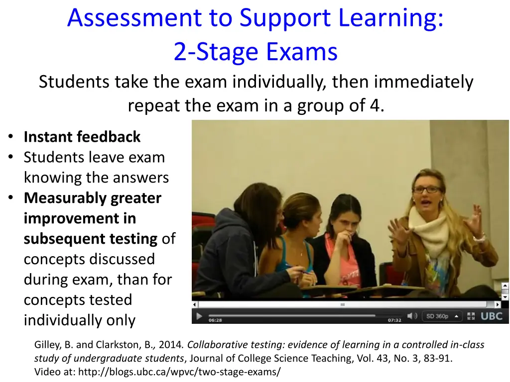 assessment to support learning 2 stage exams