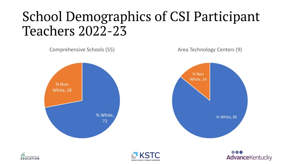 school demographics of csi participant teachers
