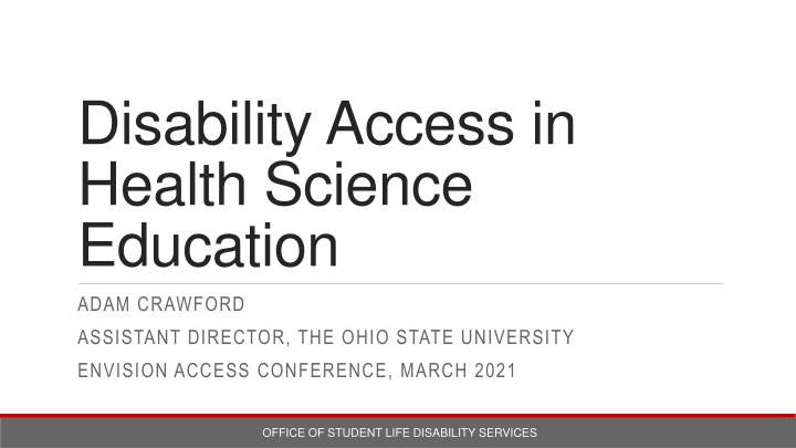 disability access in health science education