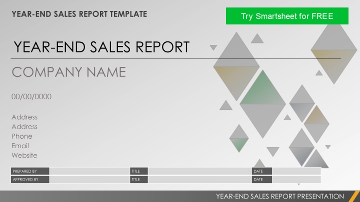 year end sales report template