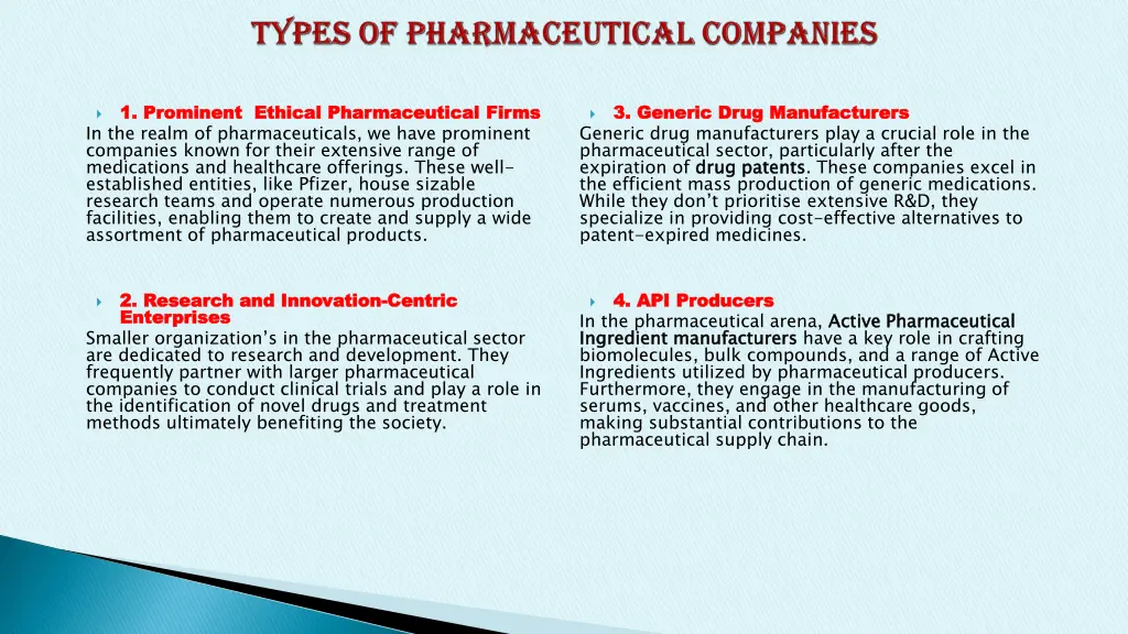 1 1 prominent prominent ethical pharmaceutical