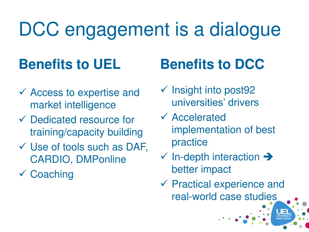 dcc engagement is a dialogue