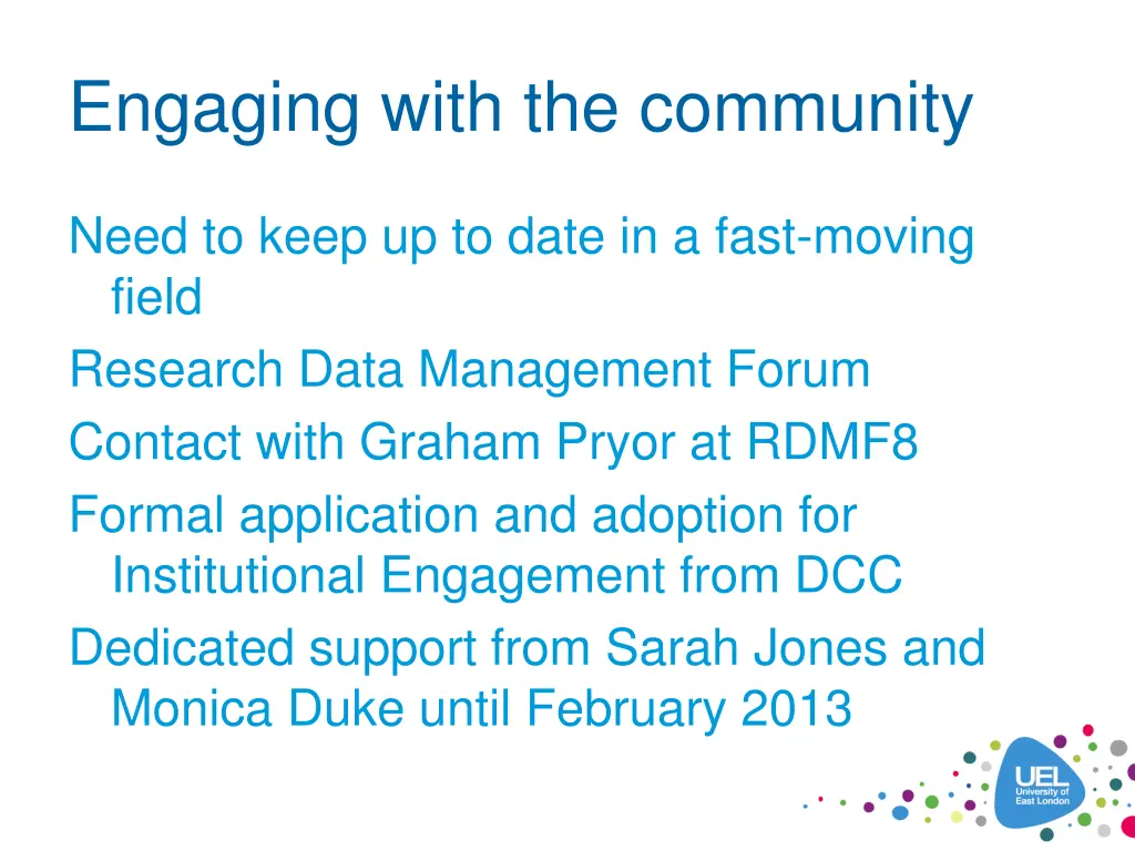 engaging with the community