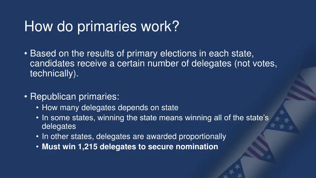 how do primaries work