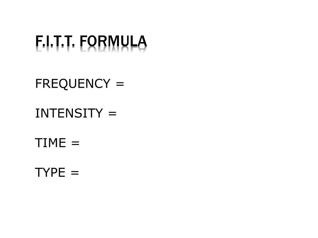 f i t t formula