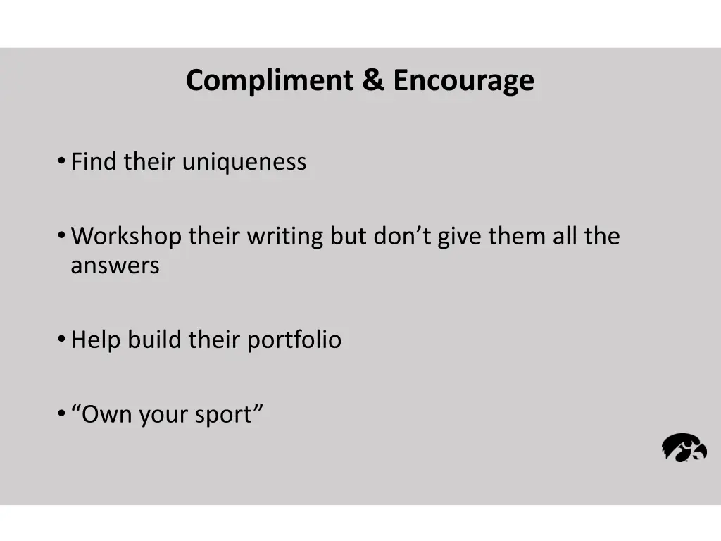 compliment encourage