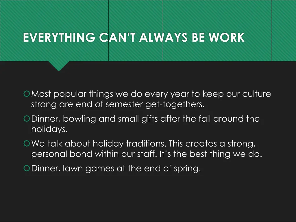 everything can t always be work