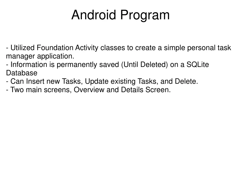 android program