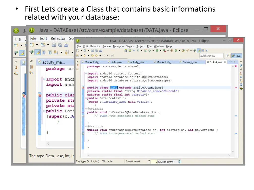 first lets create a class that contains basic