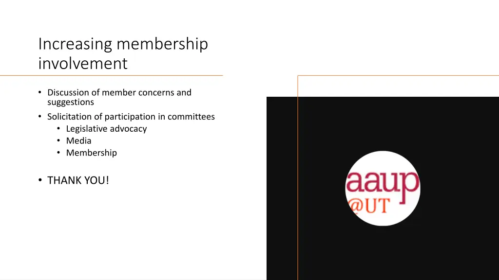 increasing membership involvement