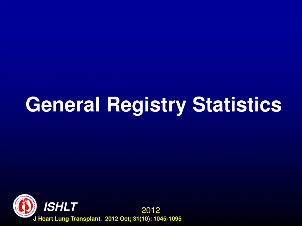 general registry statistics