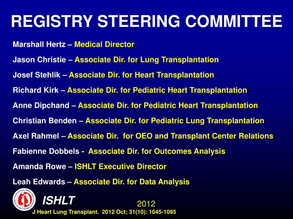 registry steering committee