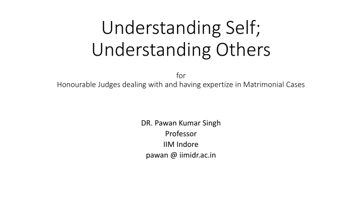 understanding self understanding others