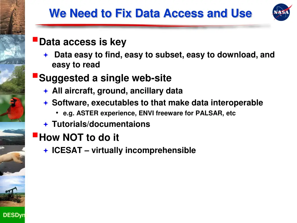 we need to fix data access and use