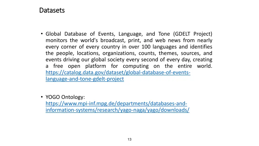 datasets datasets