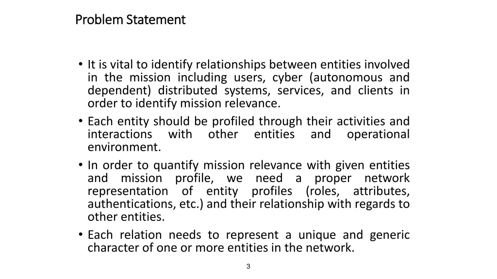 problem statement problem statement
