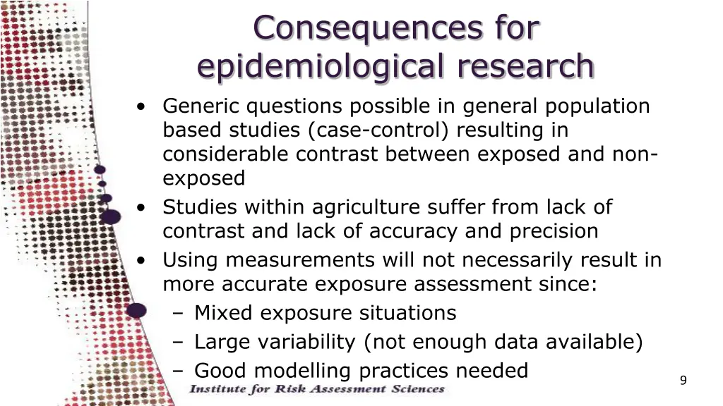 consequences for epidemiological research generic