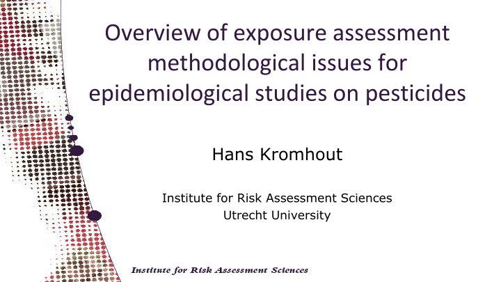 overview of exposure assessment methodological