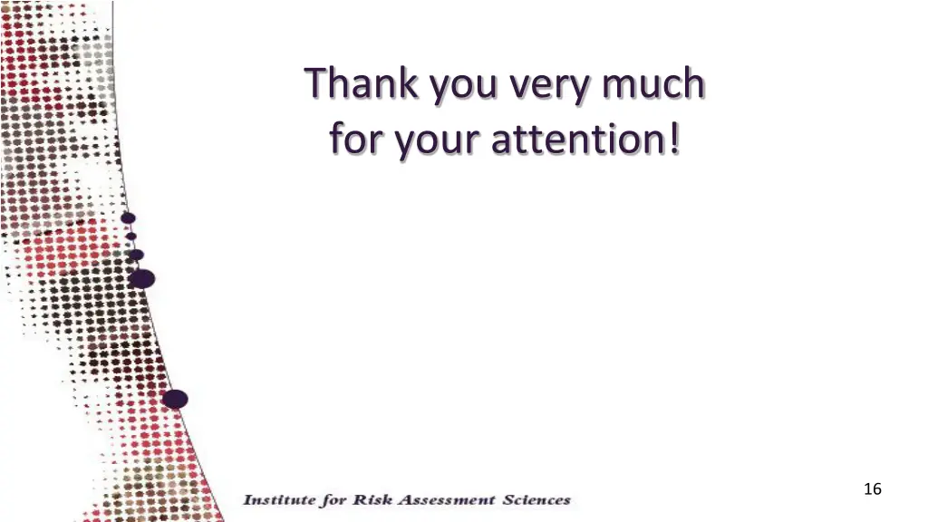 thank you very much for your attention