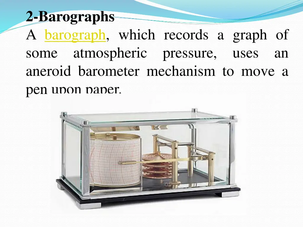 2 barographs a barograph which records a graph