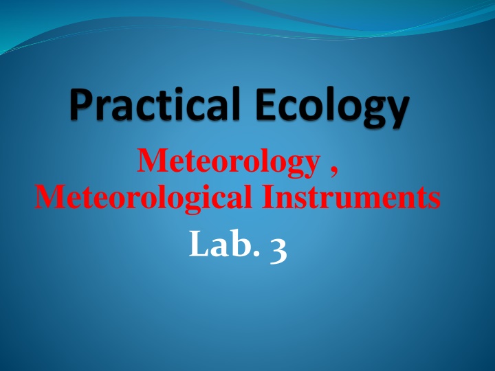 meteorology meteorological instruments lab 3