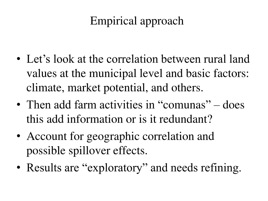 empirical approach