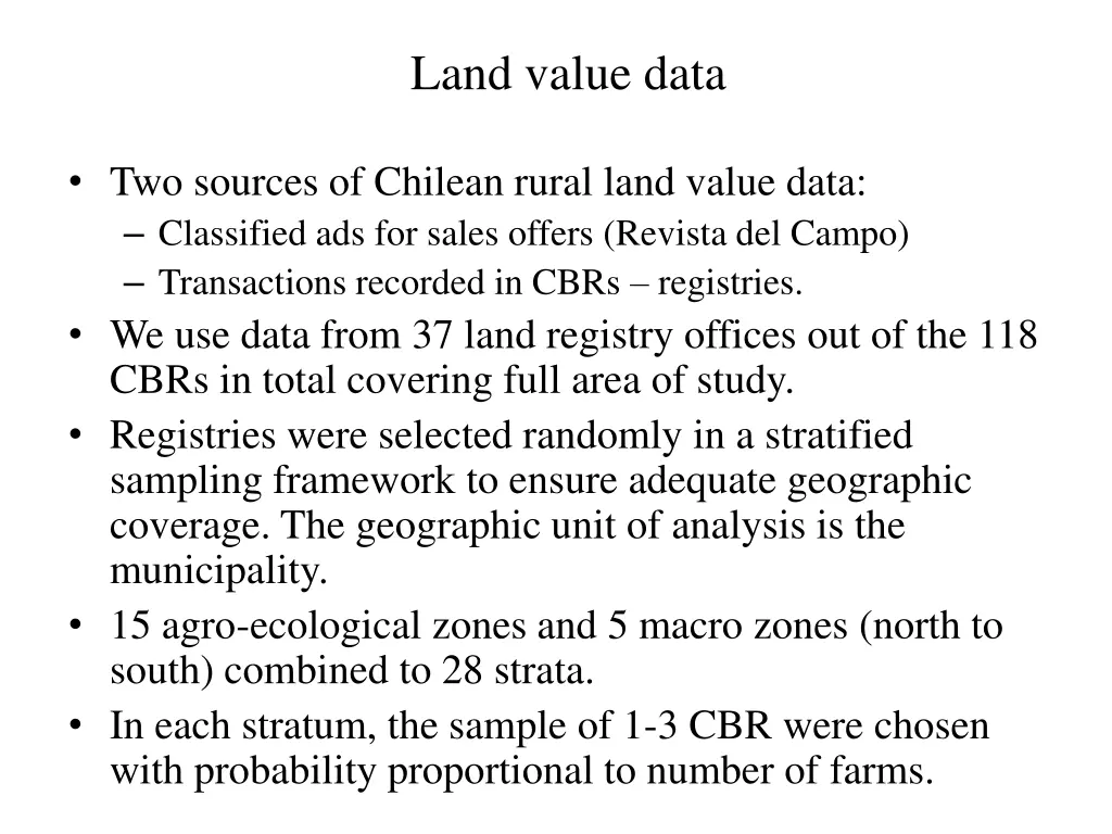 land value data
