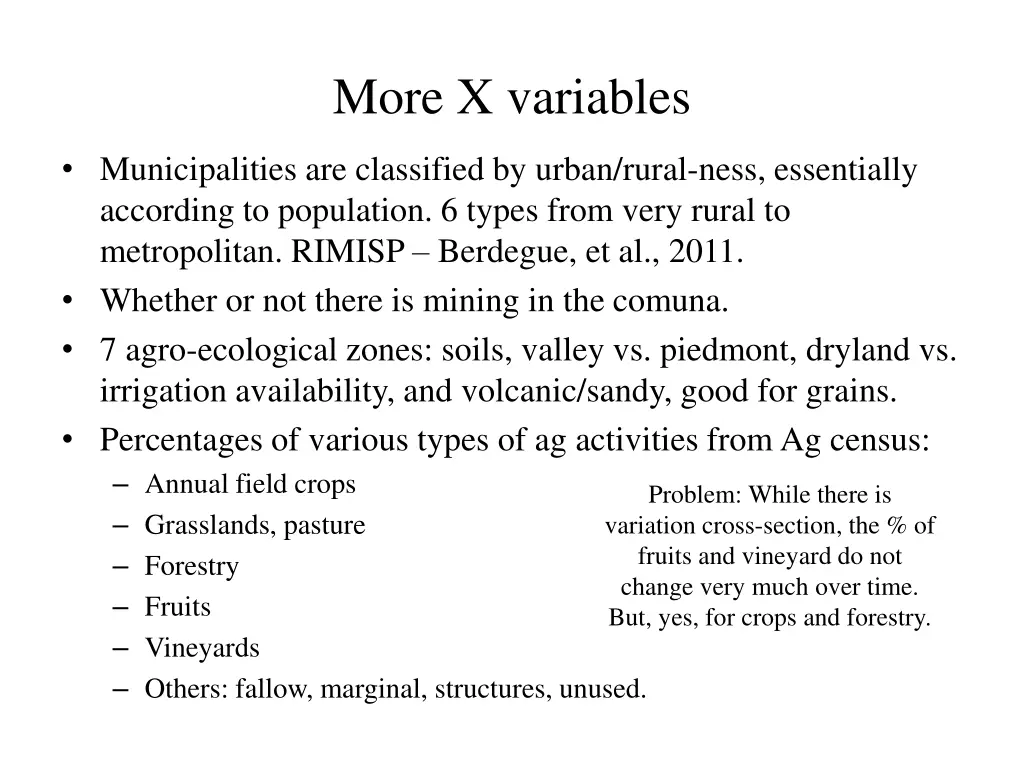 more x variables