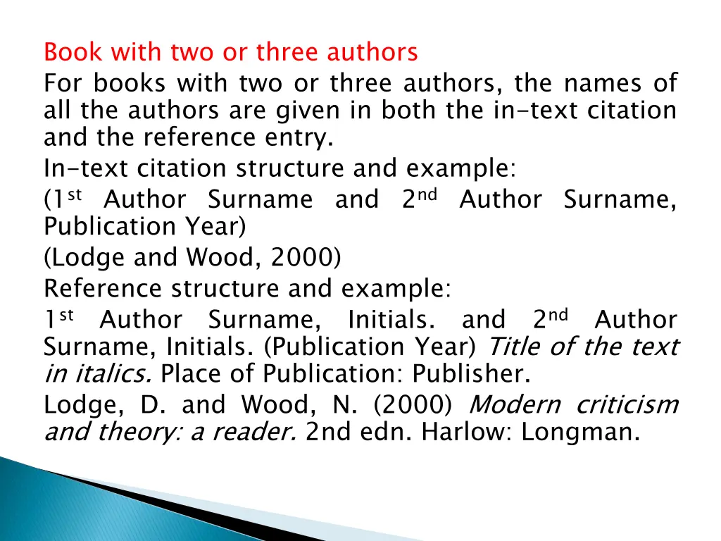 book with two or three authors for books with