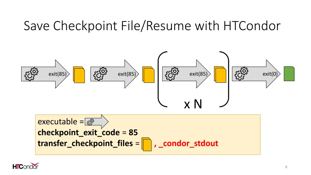 save checkpoint file resume with htcondor 1