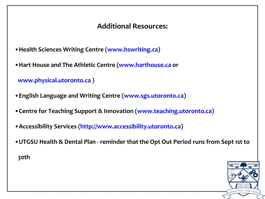 additional resources