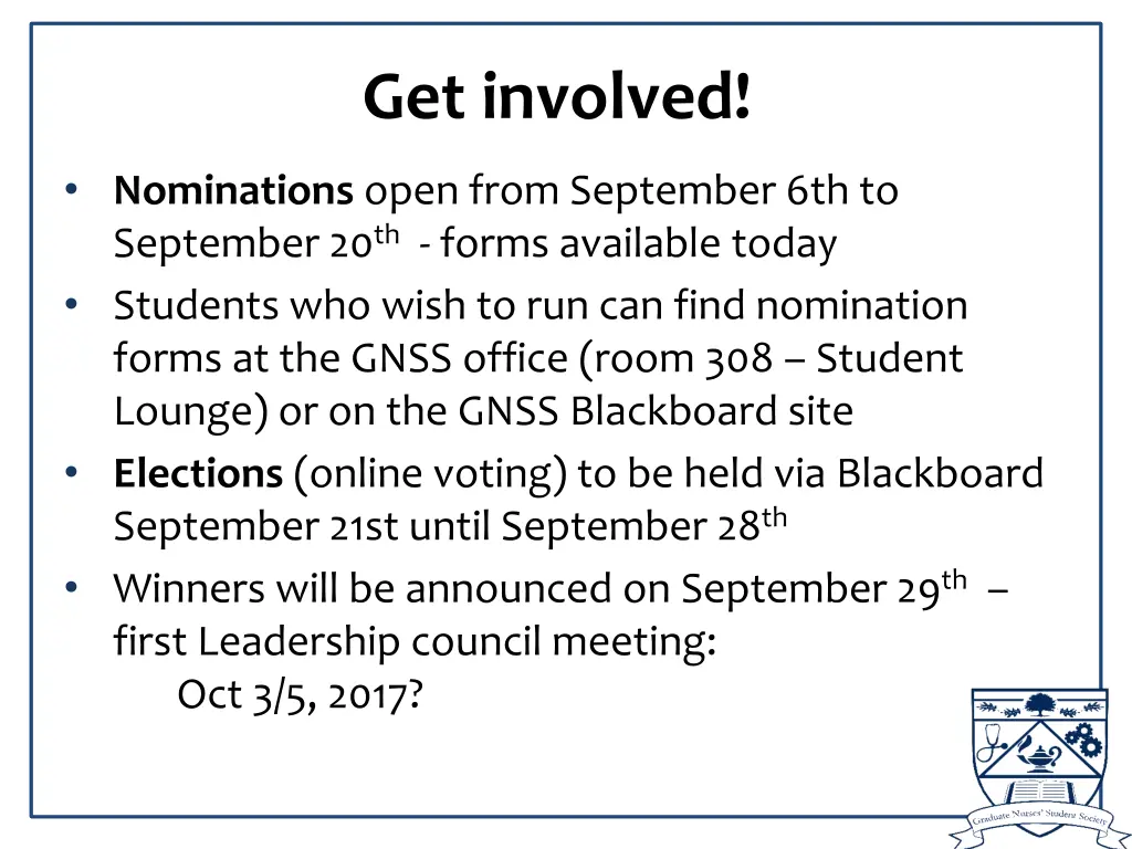 get involved