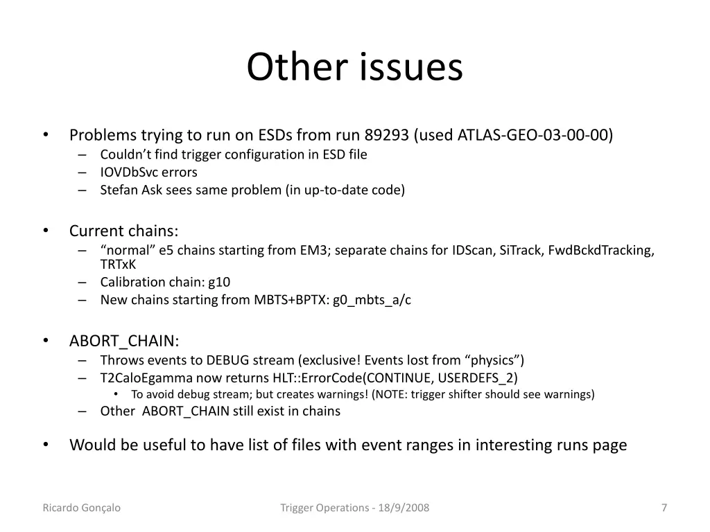 other issues
