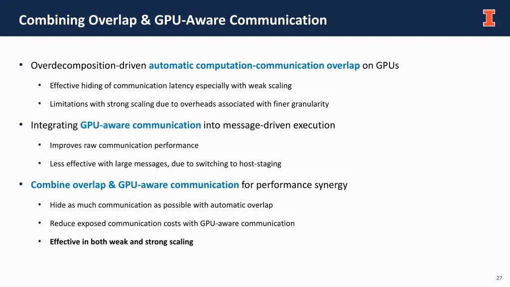 combining overlap gpu aware communication